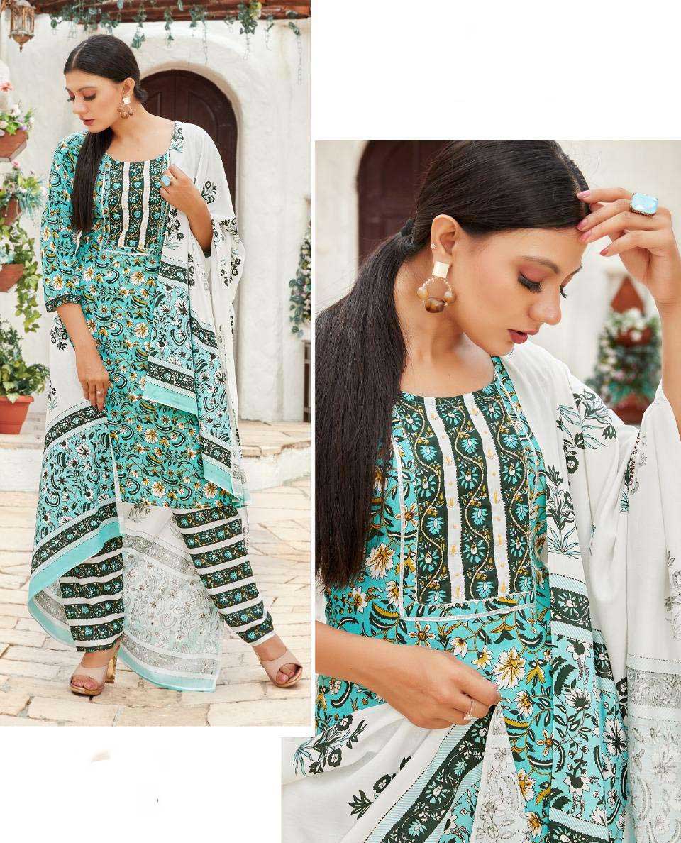 Stitched Readymade Blue Rayon Salwar Suits for Ladies - Stilento