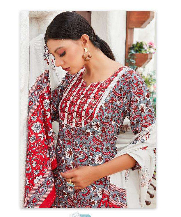 Stitched Readymade Red Rayon Salwar Suits for Ladies - Stilento