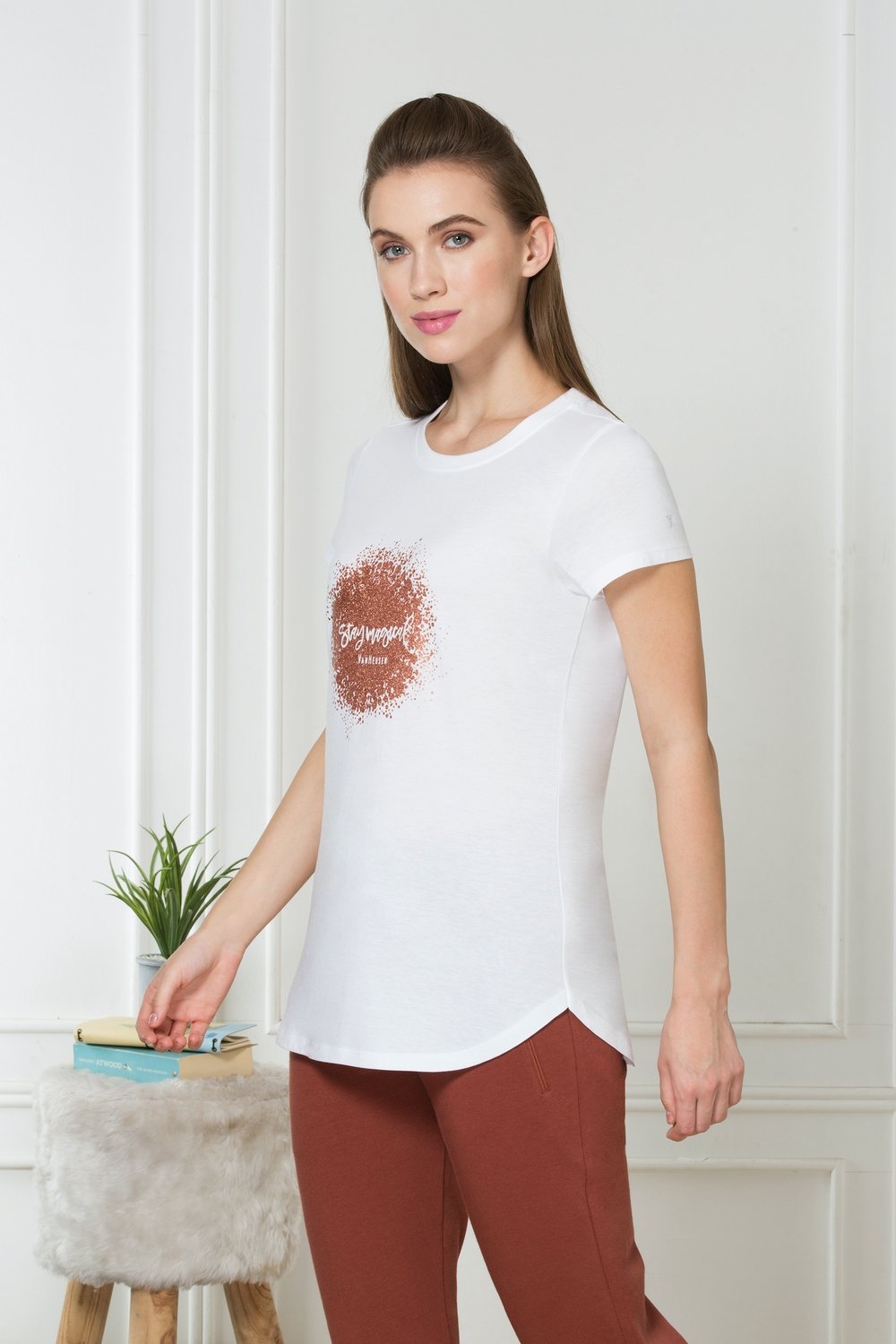 stylish Printed Cotton Every day Wear t-shirt tops for Women - Stilento