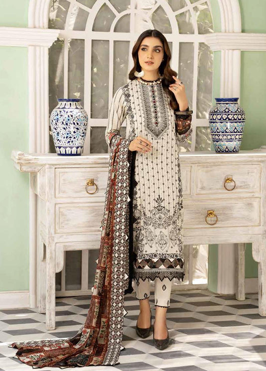 Tehzeeb Riaz Arts Chikankari Embroidered Lawn Suits Unstitched