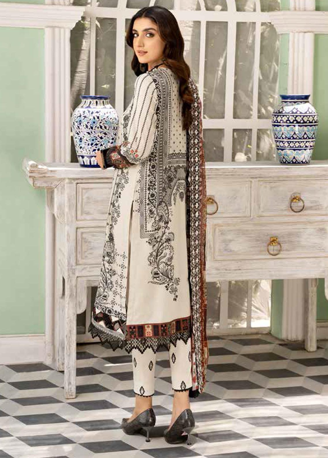 Tehzeeb Riaz Arts Chikankari Embroidered Lawn Suits Unstitched - Stilento