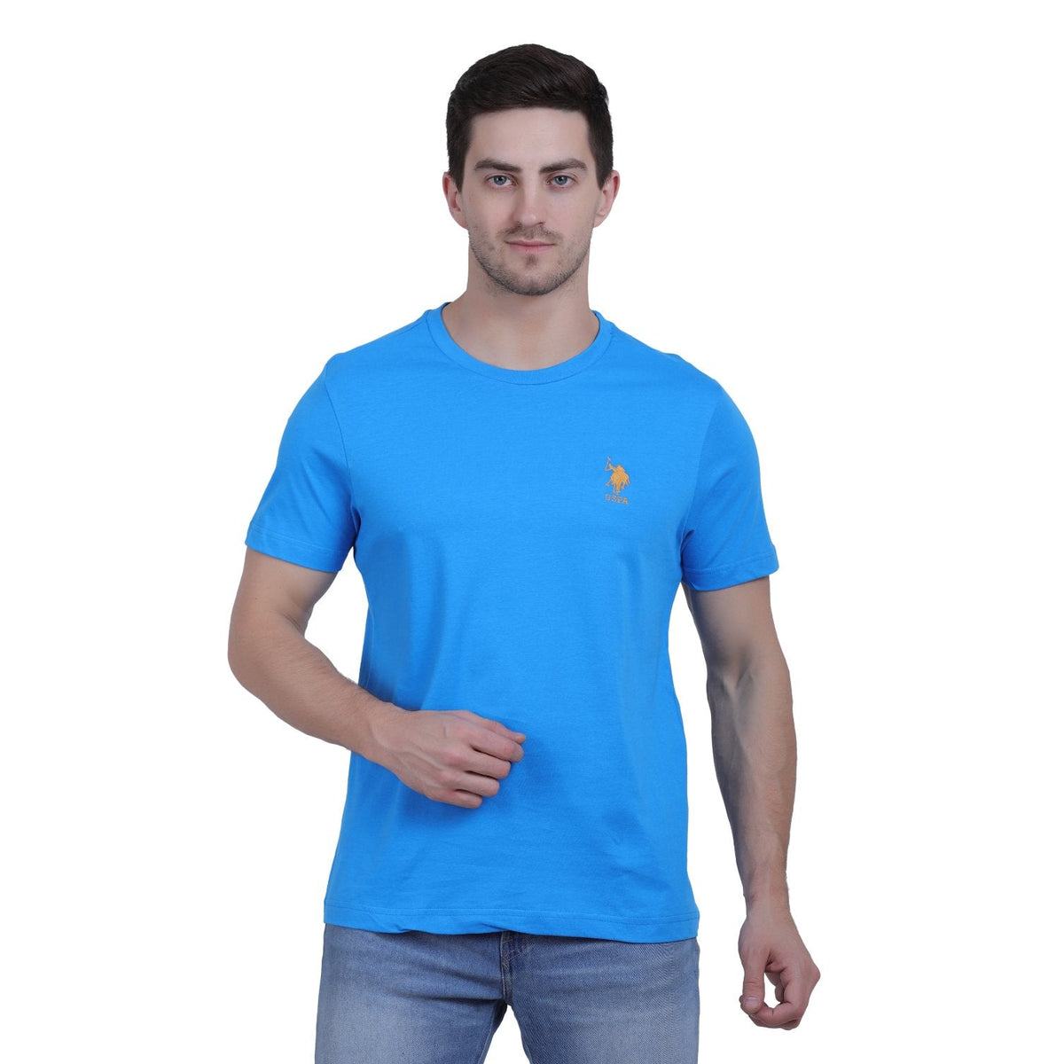 U.S. Polo Assn. Cotton Casual Blue T-shirt For Men