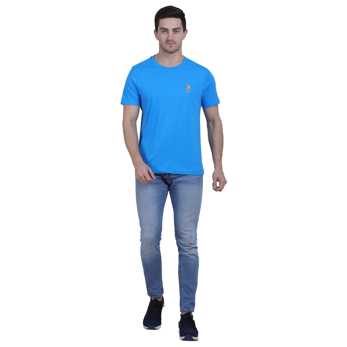 U.S. Polo Assn. Cotton Casual Blue T-shirt For Men