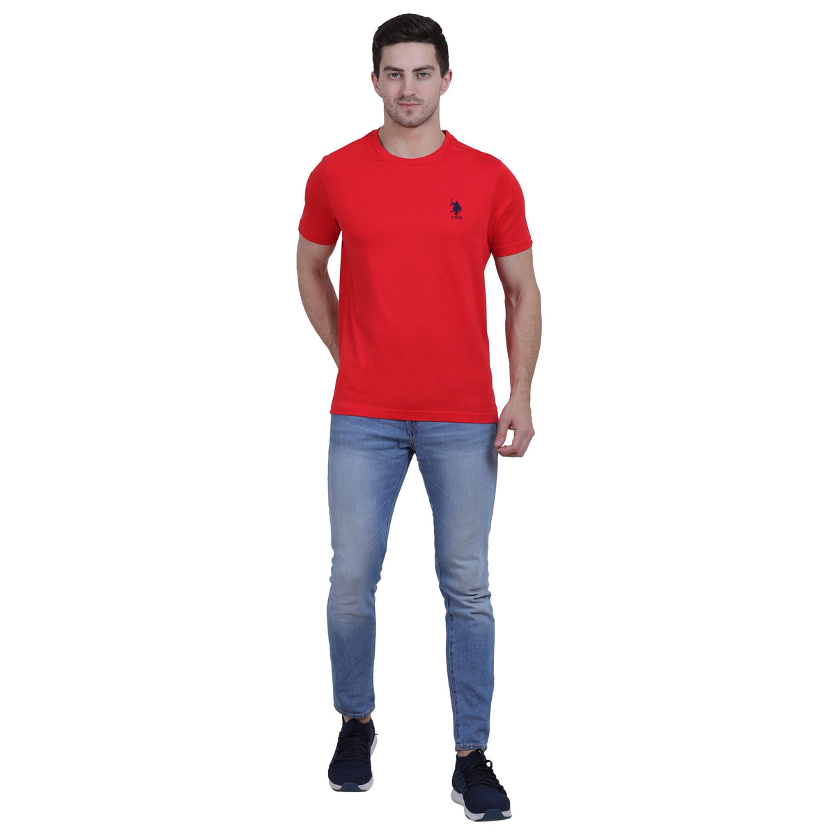 U.S. Polo Assn. Cotton Casual Red T-shirt For Men