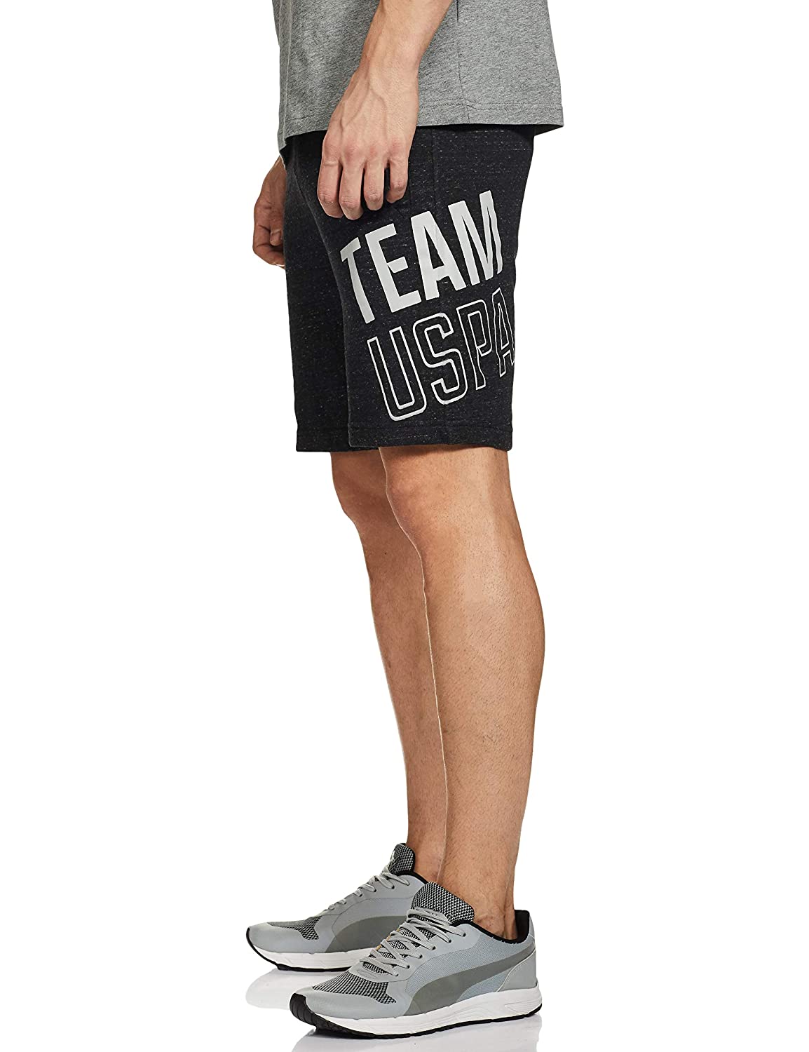 US Polo Cotton Black Printed Boxer Shorts for Men