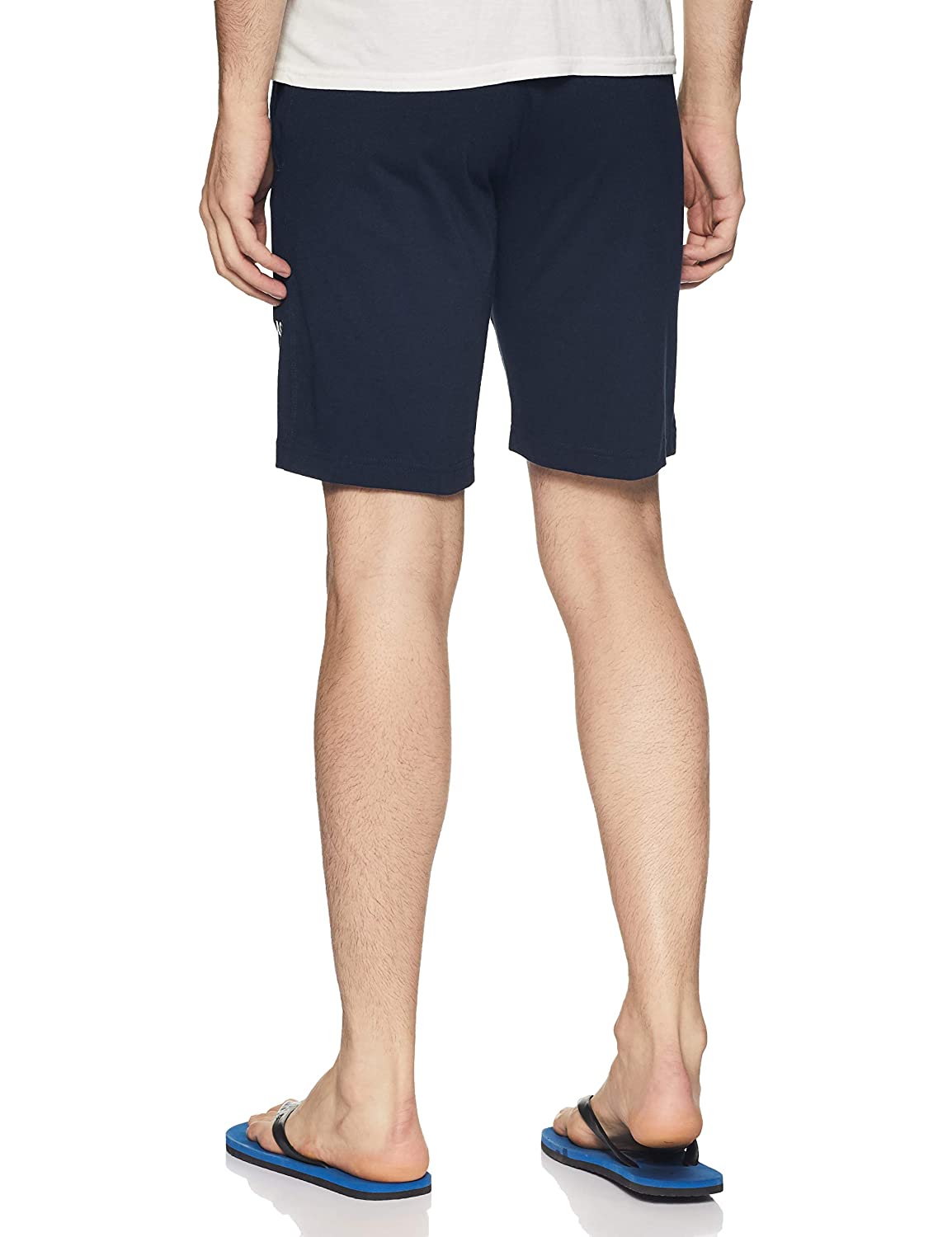 U.S. Polo Cotton Dark Blue Casual Wear Bermuda Shorts For Men - Stilento