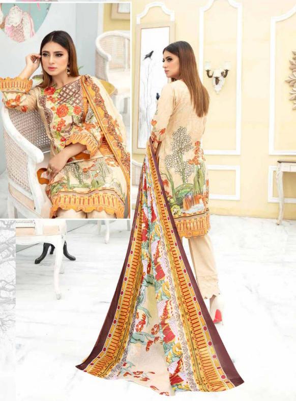 Unstitched Cotton Salwar Suit Pakistani Dress Material - Stilento