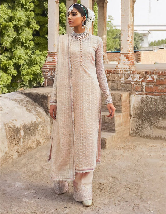 Unstitched Georgette Pakistani Suit Material With Embroidery and Patch Work