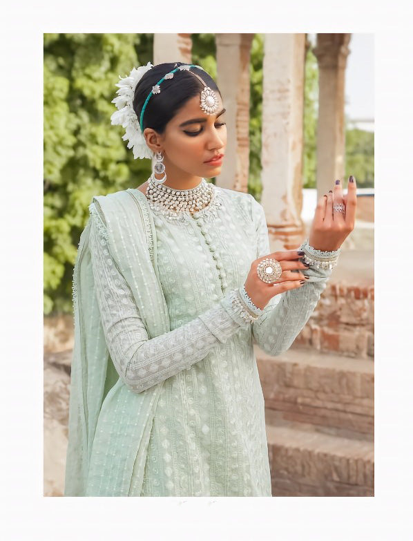 Women's Unstitched Georgette Pakistani Suit Material with Embroidery