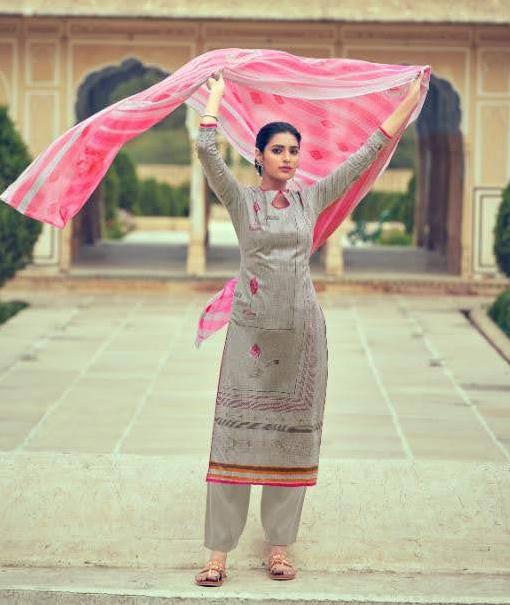Unstitched Lawn Cotton Pakistani Suits Dress Material - Stilento