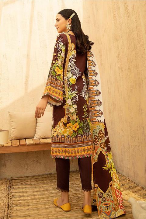 Unstitched Maroon Pakistani Cotton Suit Dress Material - Stilento
