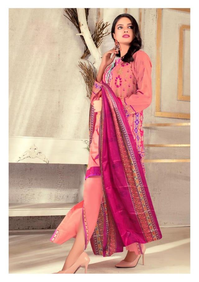 Unstitched Pakistani Pure Cotton salwar suits for Women - Stilento