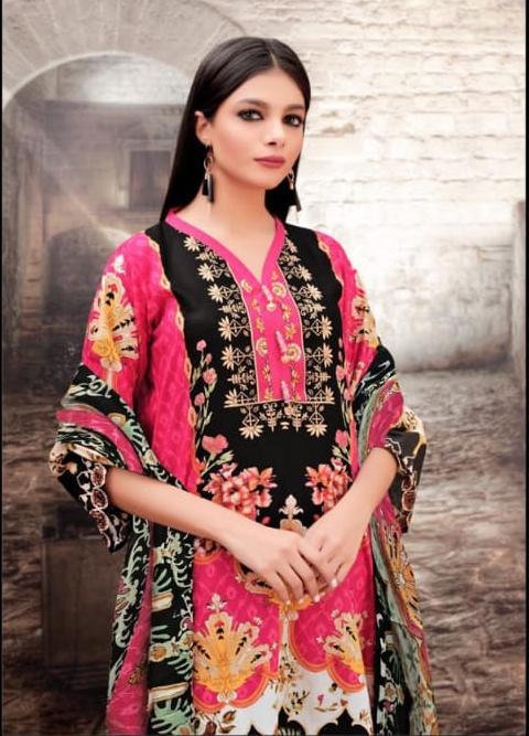 Unstitched Pakistani Pure Cotton suits for Women - Stilento