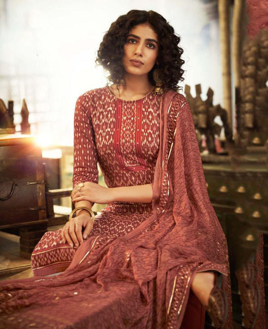 Unstitched Pashmina Winter Salwar Suit Set for Women