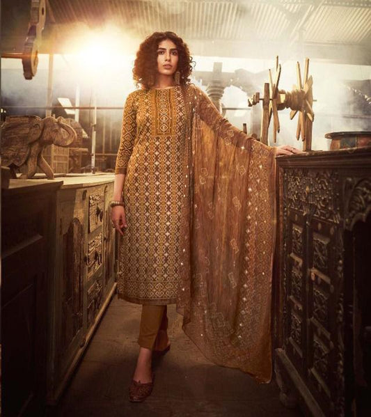 Unstitched Pashmina Winter Salwar Suit Set for Women