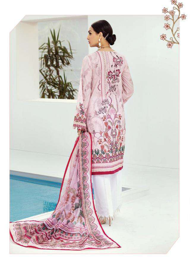 Unstitched Pink Jam Satin Pakistani Style Suits With Embroidery Patch - Stilento