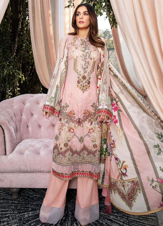 Unstitched Pink Pakistani Cotton Suit Dress Material