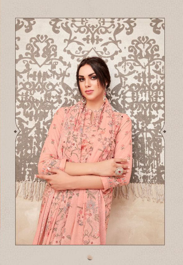 Unstitched Printed Cotton Suits With Kota Work - Stilento