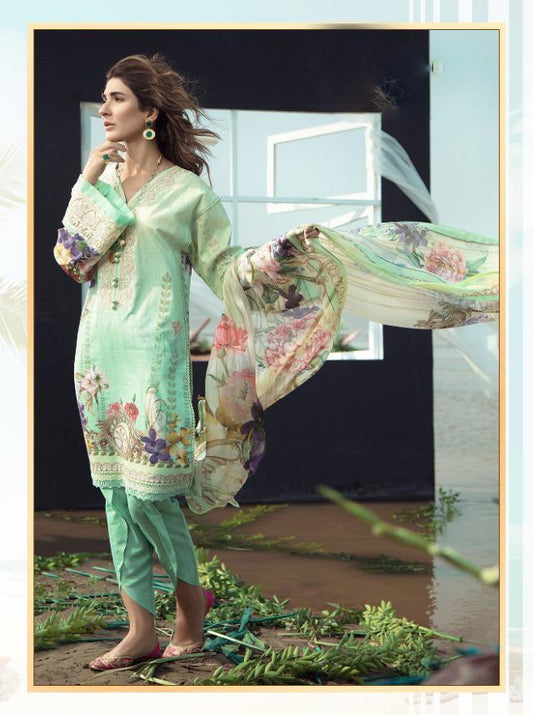 Unstitched Pure Cotton Karachi Salwar Suit Dress Material