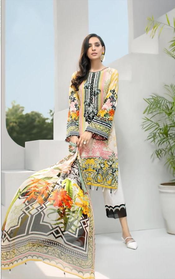 Unstitched Pure Cotton Pakistani Salwar Suit Dress Material - Stilento