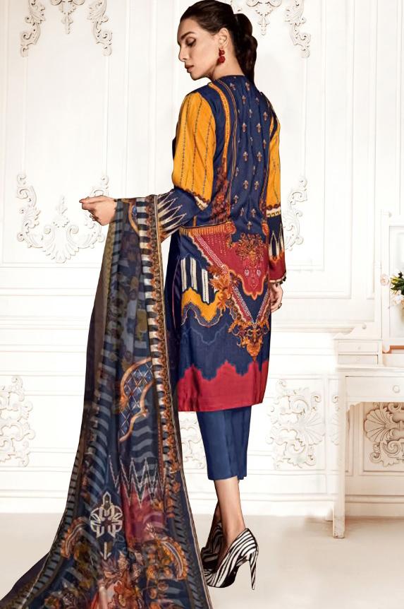 Unstitched Purple salwar kameez Cotton Dress Material - Stilento