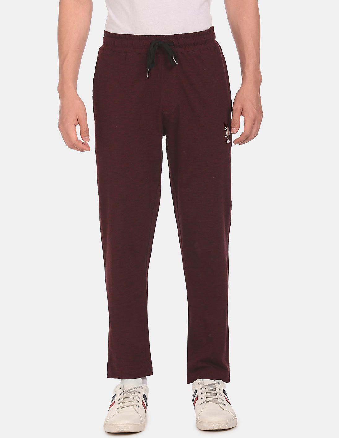 US Polo Cotton Maroon Track Pants Lower Bottom for Men - Stilento