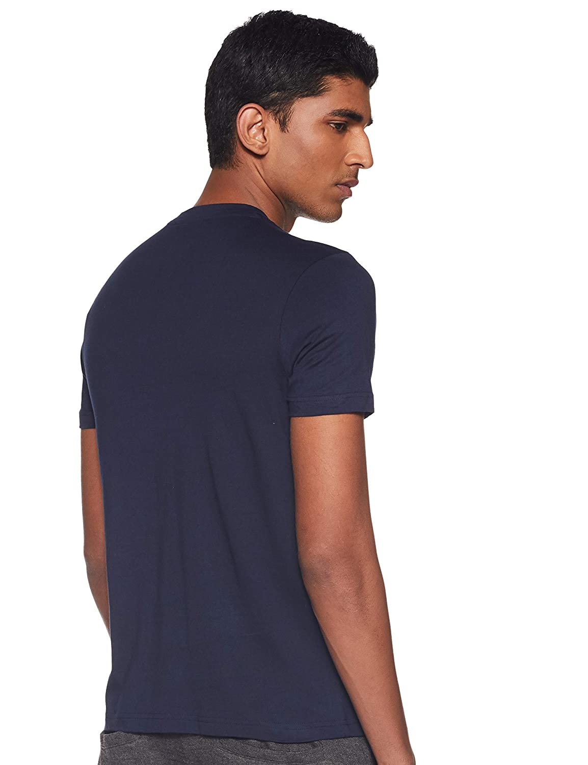 US Polo. Men's Dark Blue Solid Regular Fit T-Shirt - Stilento