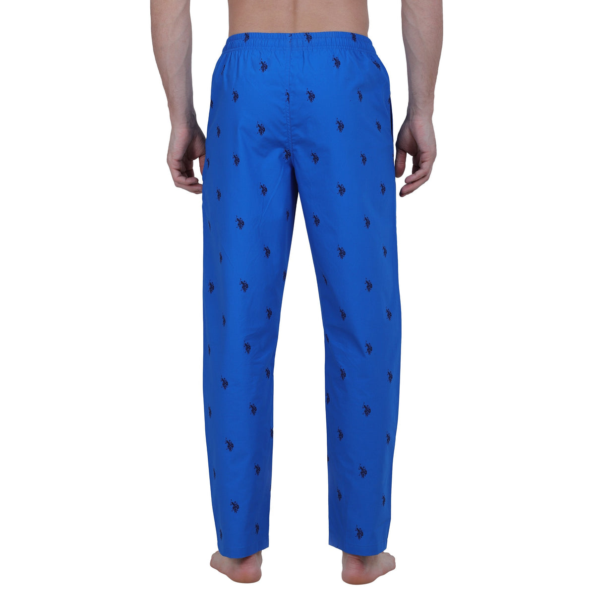 US Polo Printed Cotton Blue Pyjama Lower Night Wear For Men