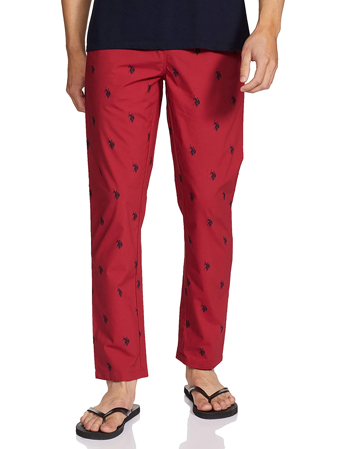 US Polo Red Pyjama Lower Night wear for Men - Stilento