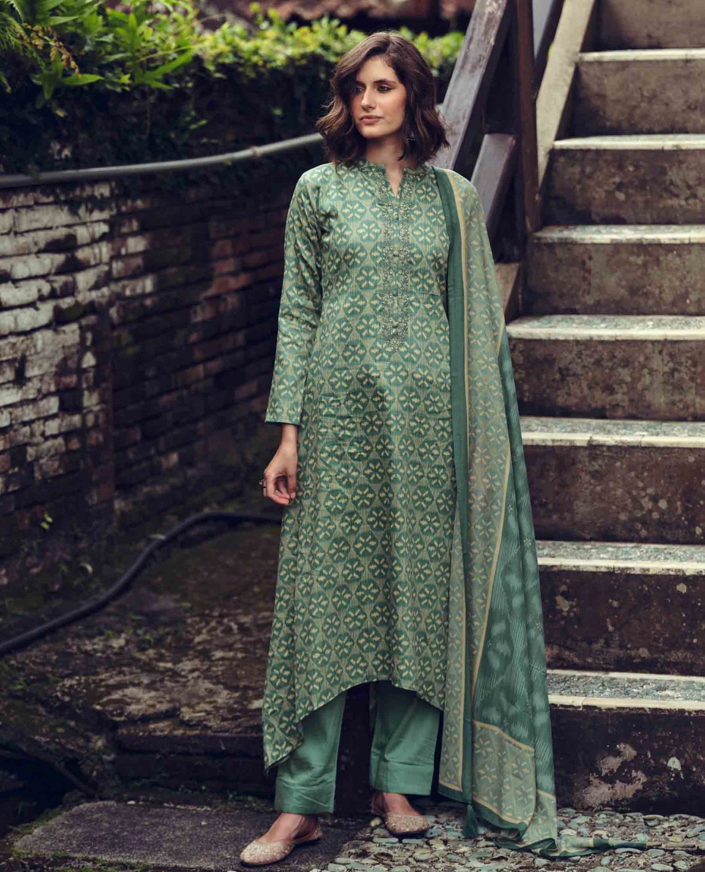 Pure Cotton Silk Unstitched Women Suit Dress Materials with Embroidery - Stilento
