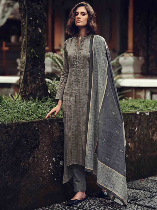 Pure Cotton Silk Unstitched Women Suit Dress Materials with Embroidery