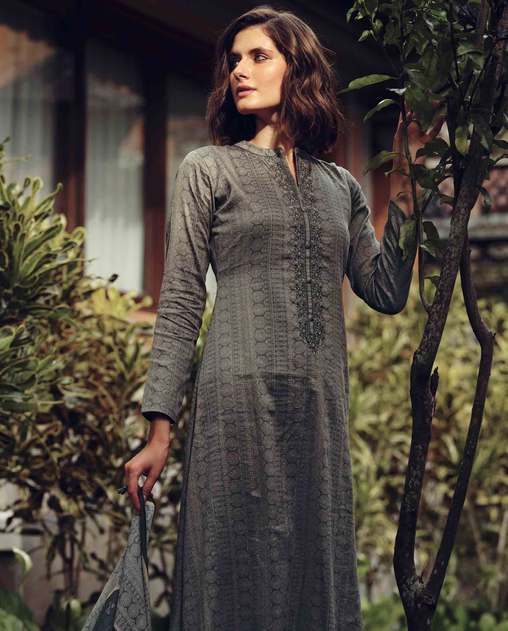 Pure Cotton Silk Unstitched Women Suit Dress Materials with Embroidery - Stilento