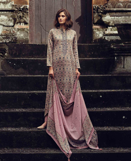 Pure Cotton Silk Unstitched Suit Dress Material with Embroidery