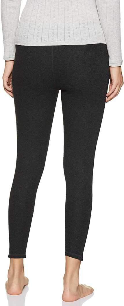 Van Heusen Black Cotton Winter Wear Thermal Leggings for Ladies - Stilento