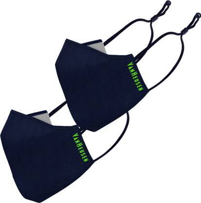 Van Heusen Cotton Cloth Face Mask Combo Blue (Pack of 4) ANTIBACTERIAL