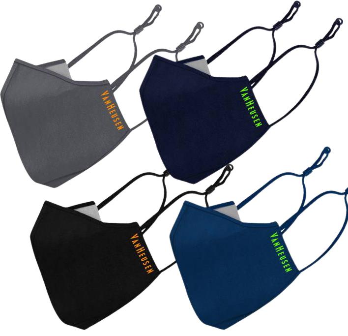 Van Heusen Cotton Cloth Face Mask Combo Set (Pack of 4) ANTIBACTERIAL