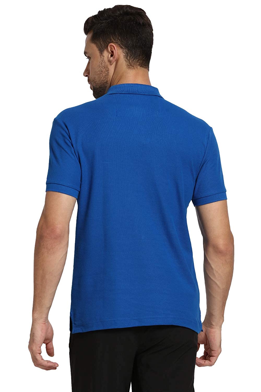 Van Heusen Men's Blue Polo neck Collar T Shirt
