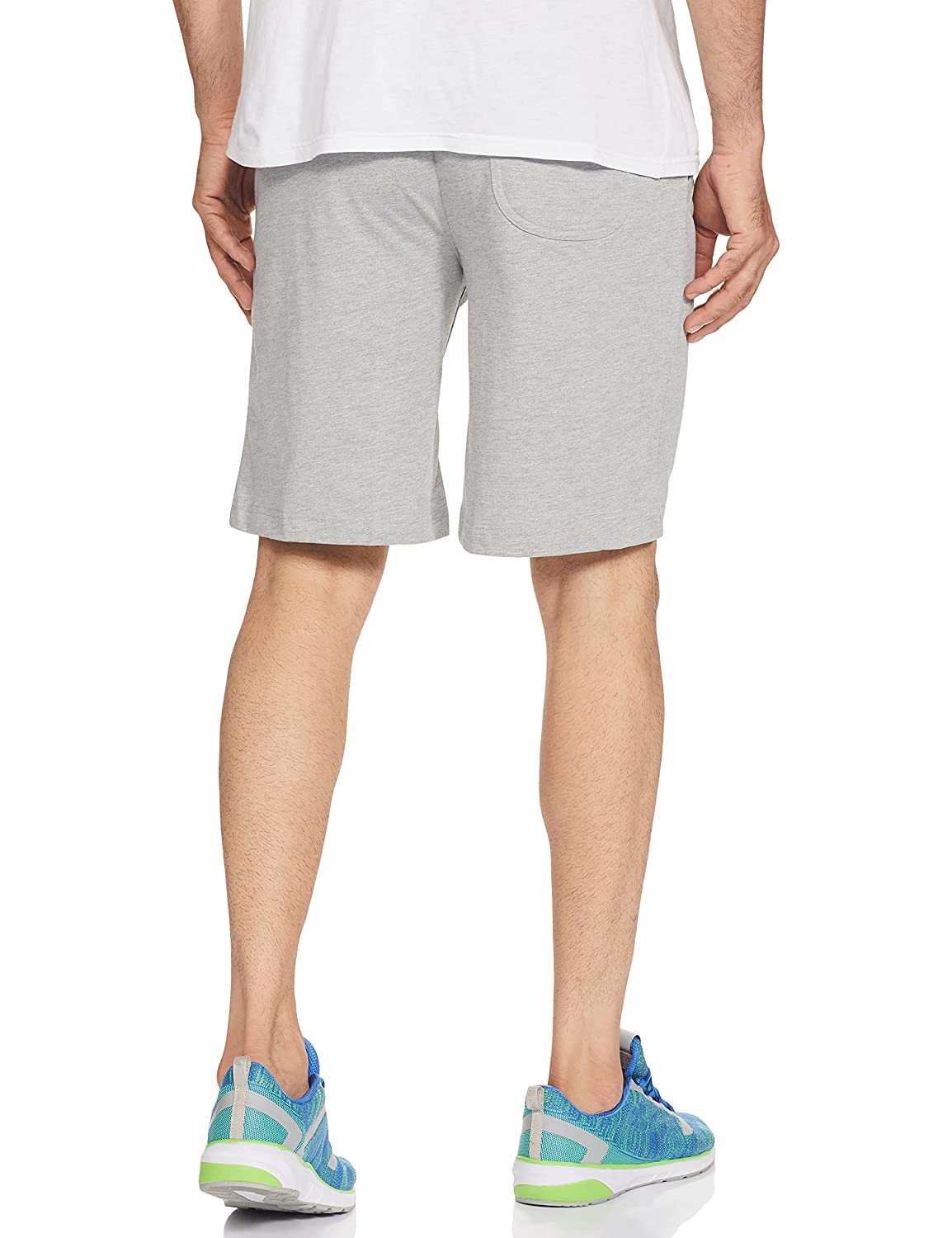 Van Heusen  Men's Grey Cotton Shorts Grey - Stilento