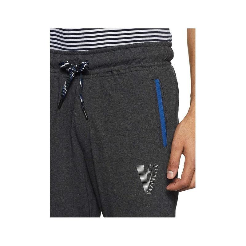 Van Heusen Solid Men Charcoal Track Pants Joggers - Stilento