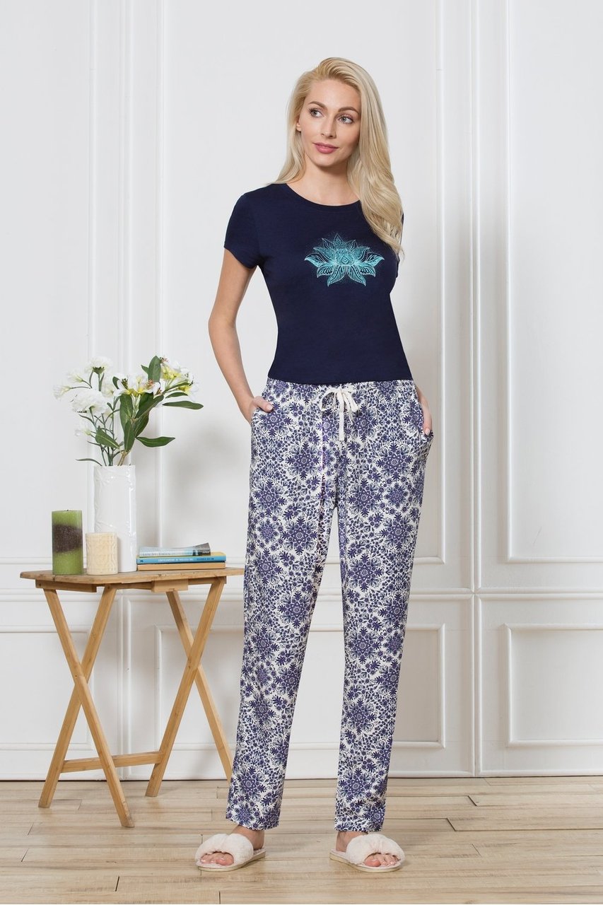 Van Heusen White Printed Women's Pyjama Bottom Lower - Stilento