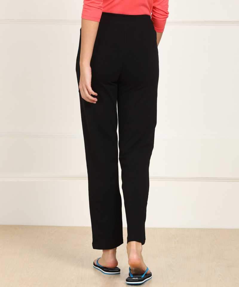 Buy Comfortable Narrow Black Stitch Trouser Pant For Women At Online  Prag   Co