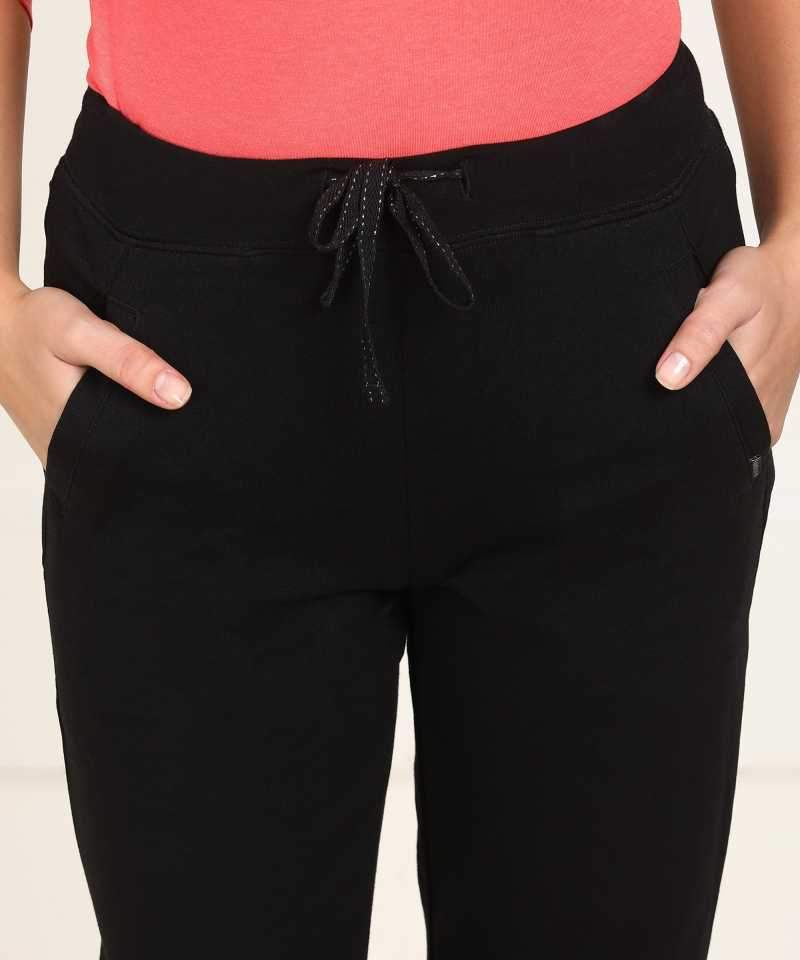Van Heusen Women's Black Stretch Pyjamas Pants with Pockets - Stilento