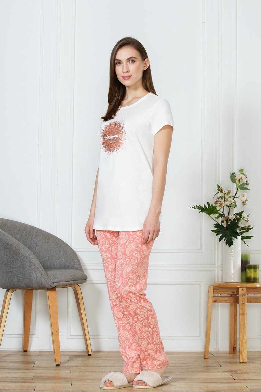 Van Heusen Women's Light Pink cotton pyjamas - Stilento