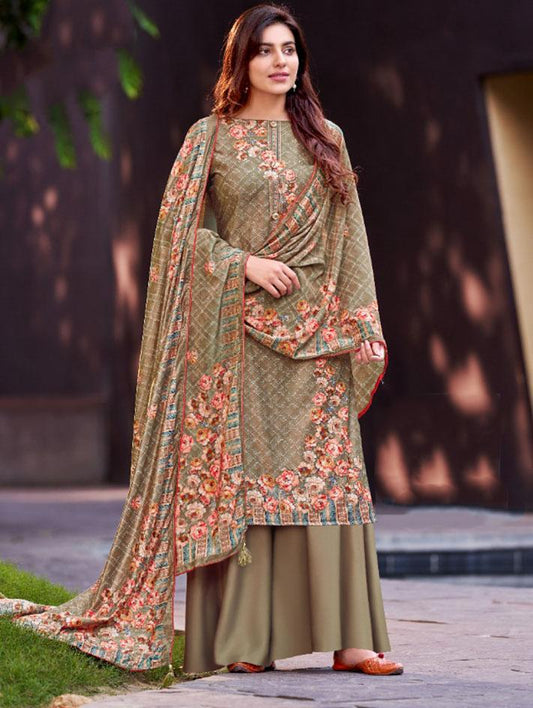 Viscose Velvet Pashmina Winter Unstitched Suit Material