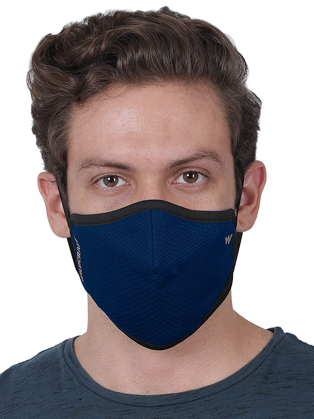 Wildcraft Reusable Super mask W95 Blue Mask for Men and Women (Pack of 5) - Stilento