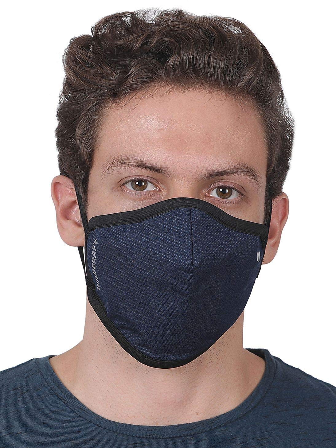 Wildcraft Reusable W95 Blue Mask for Men and Women with Neckband (Pack of 5)