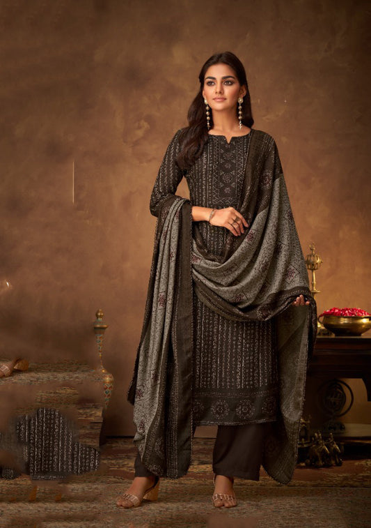 Pashmina Printed Winter Unstitched Dress Material - Stilento