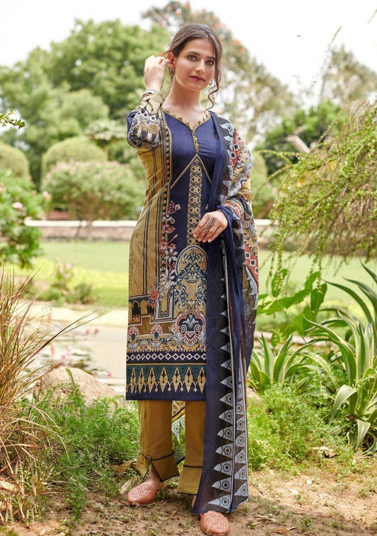 Women's Blue Pakistani suits Karachi Dress Material