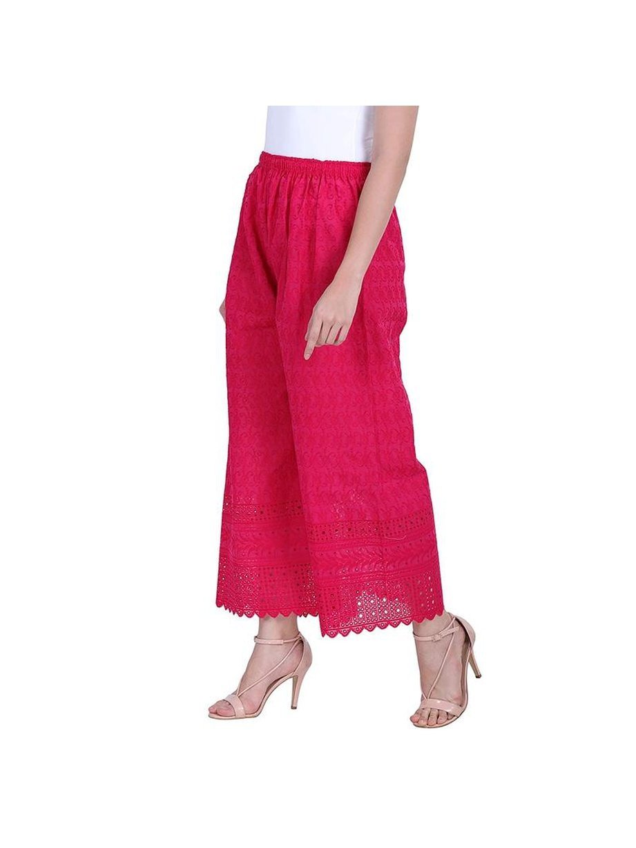 Women's Cotton chikankari Palazzo Combo (Pack of 2)