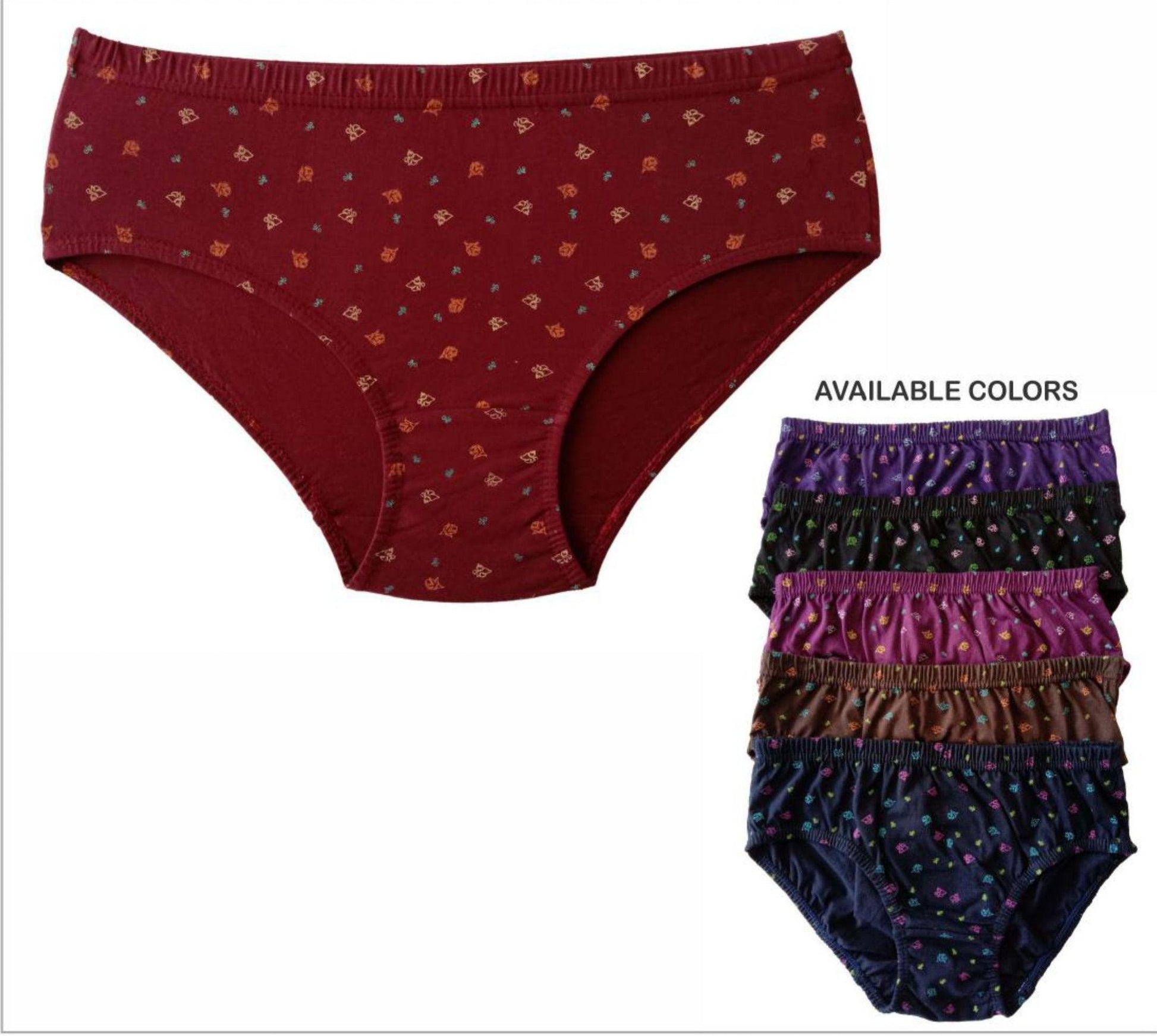 Women's Dark Color Cotton Brief Hipster Panty (Pack of 3) - Stilento